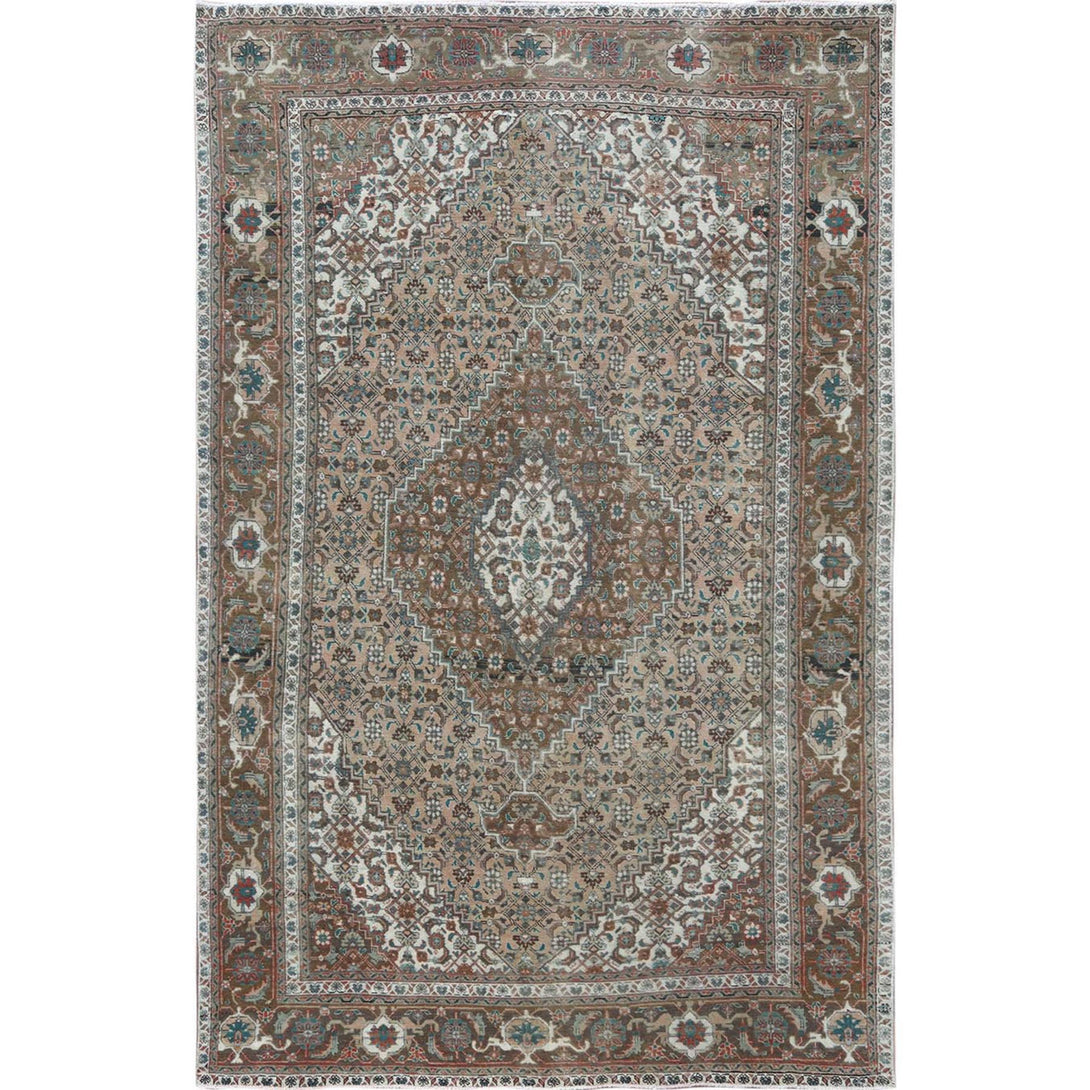 Hand Knotted White Washed Area Rug > Design# CCSR60181 > Size: 6'-2" x 10'-2"