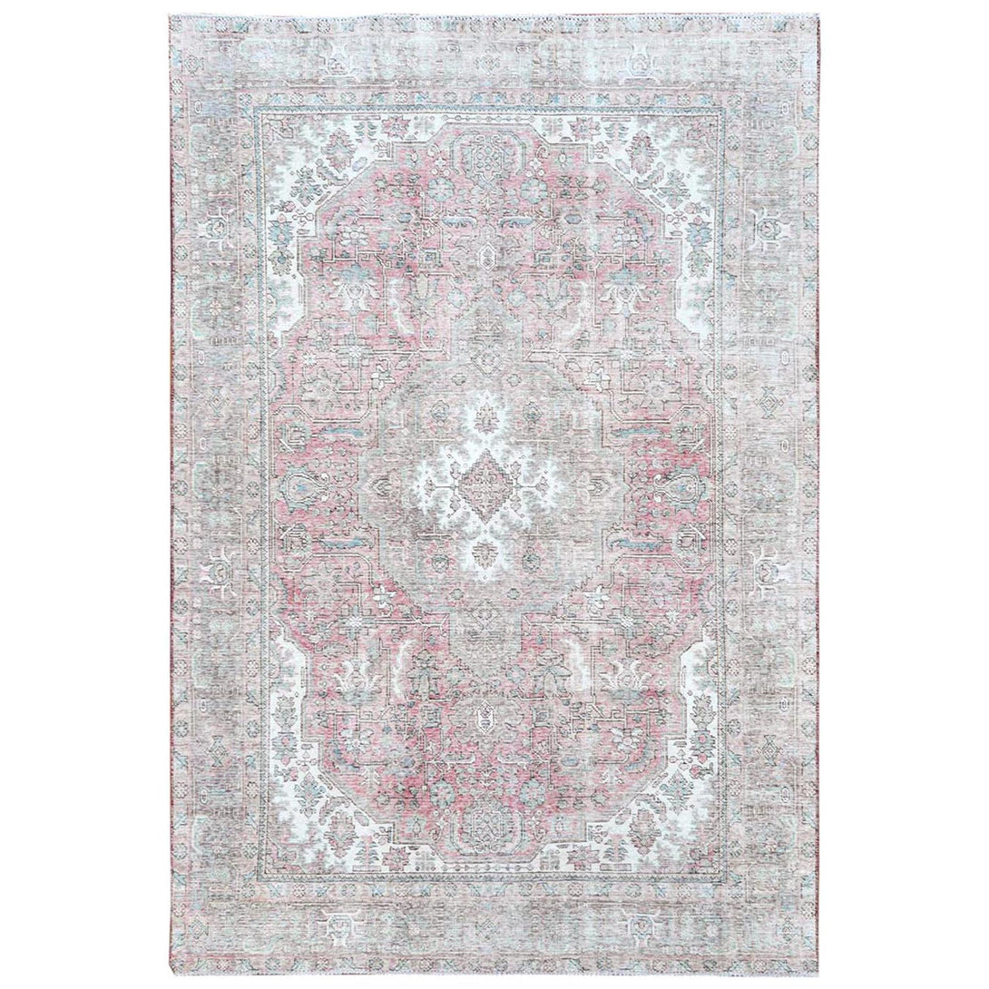 Hand Knotted White Washed Area Rug > Design# CCSR60182 > Size: 6'-2" x 9'-4"