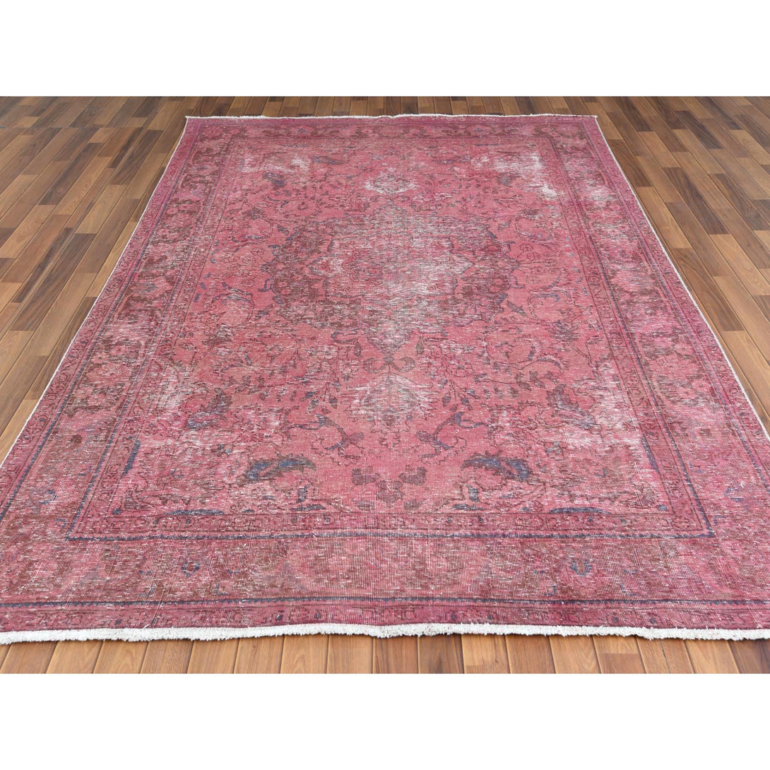 Hand Knotted White Washed Area Rug > Design# CCSR60329 > Size: 6'-9" x 9'-9"