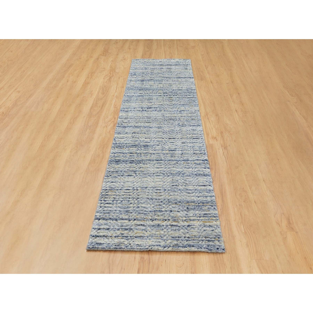 Hand Loomed Modern and Contemporary Runner > Design# CCSR62049 > Size: 2'-5" x 10'-0"