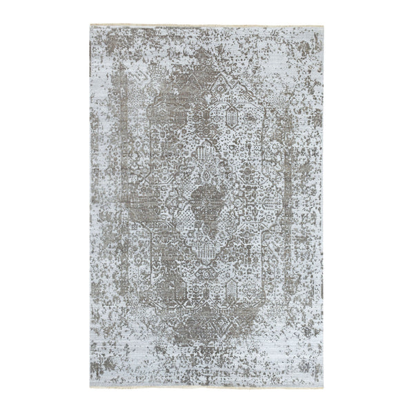 Hand Knotted Transitional Area Rug > Design# CCSR62057 > Size: 6'-0" x 9'-0"