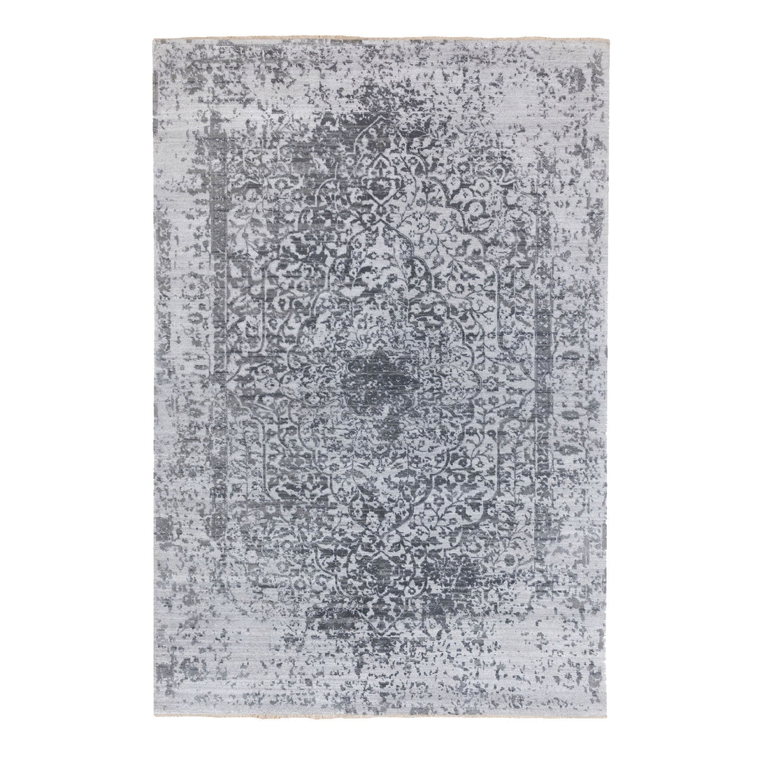 Hand Knotted Transitional Area Rug > Design# CCSR62094 > Size: 6'-1" x 9'-2"