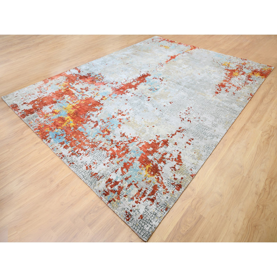 Hand Knotted Modern and Contemporary Area Rug > Design# CCSR62135 > Size: 8'-10" x 12'-0"
