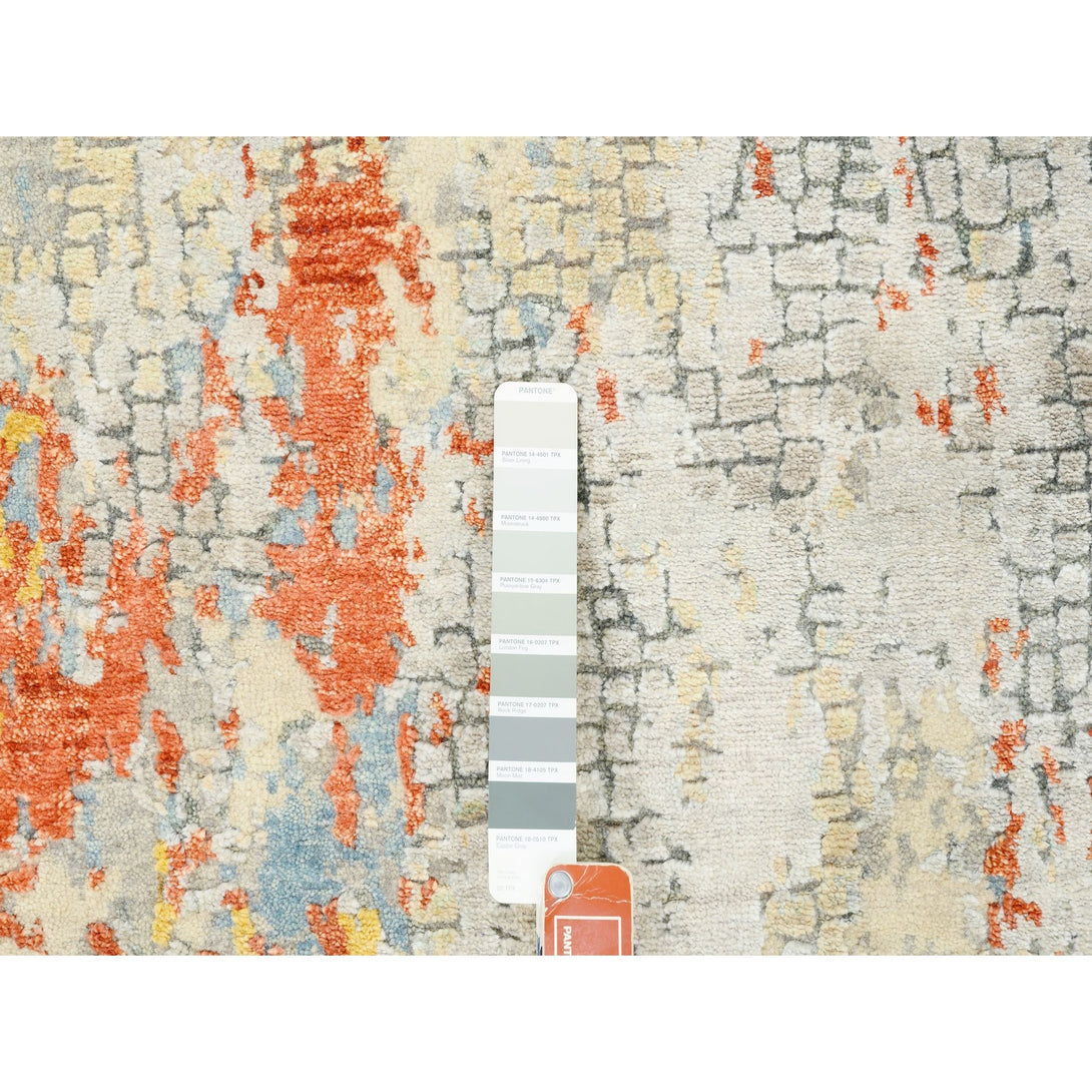 Hand Knotted Modern and Contemporary Runner > Design# CCSR62155 > Size: 2'-7" x 7'-10"