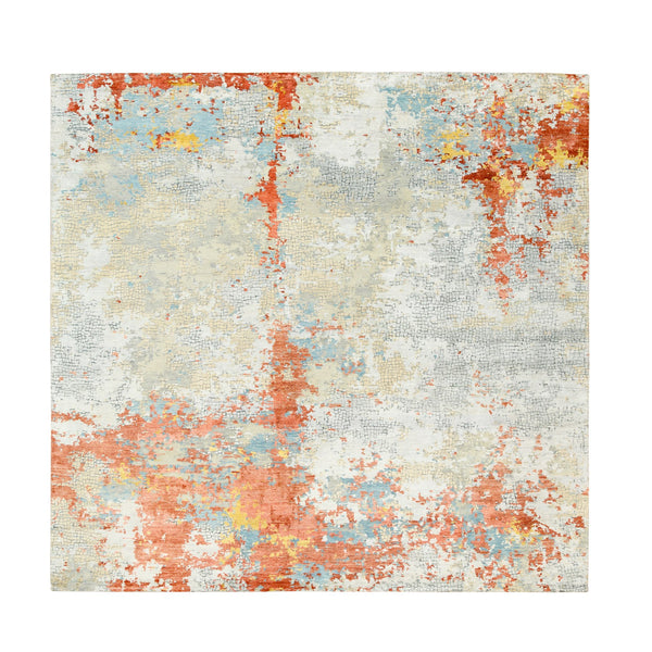 Hand Knotted Modern and Contemporary Area Rug > Design# CCSR62156 > Size: 9'-9" x 9'-10"