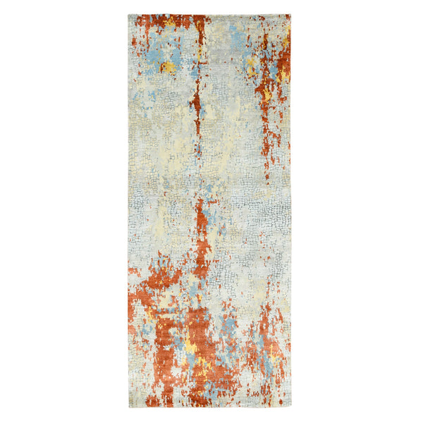 Hand Knotted Modern and Contemporary Runner > Design# CCSR62157 > Size: 4'-1" x 9'-10"