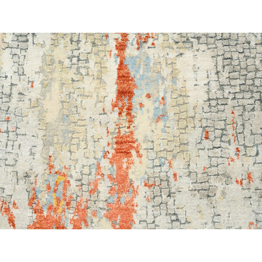 Hand Knotted Modern and Contemporary Runner > Design# CCSR62158 > Size: 4'-1" x 12'-0"