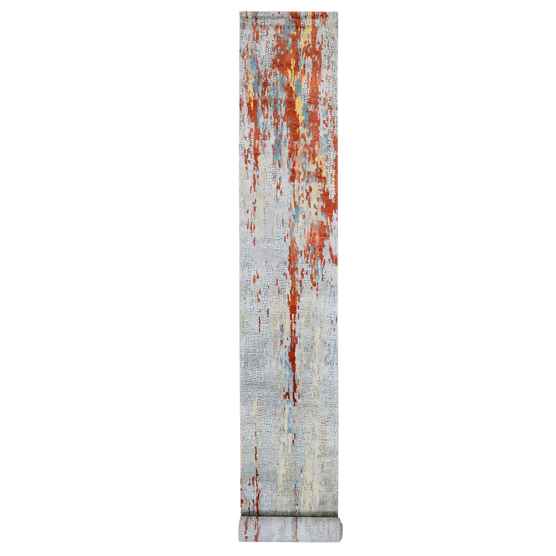 Hand Knotted Modern and Contemporary Runner > Design# CCSR62172 > Size: 2'-7" x 20'-0"
