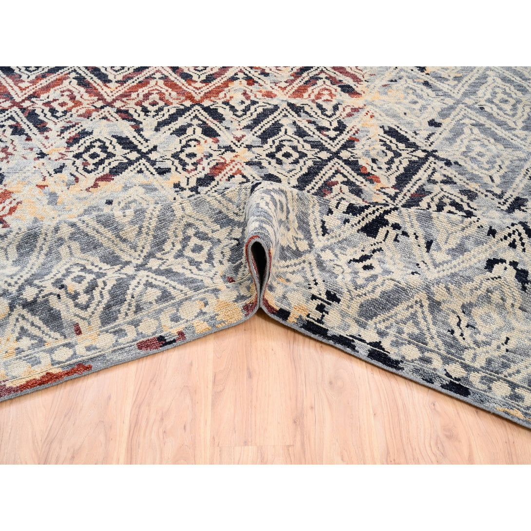 Hand Knotted Tribal Area Rug > Design# CCSR62202 > Size: 9'-0" x 12'-1"