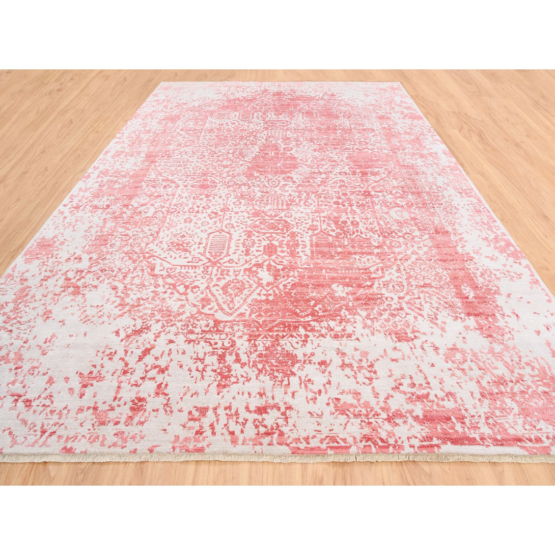 Hand Knotted Transitional Area Rug > Design# CCSR62370 > Size: 10'-0" x 14'-0"