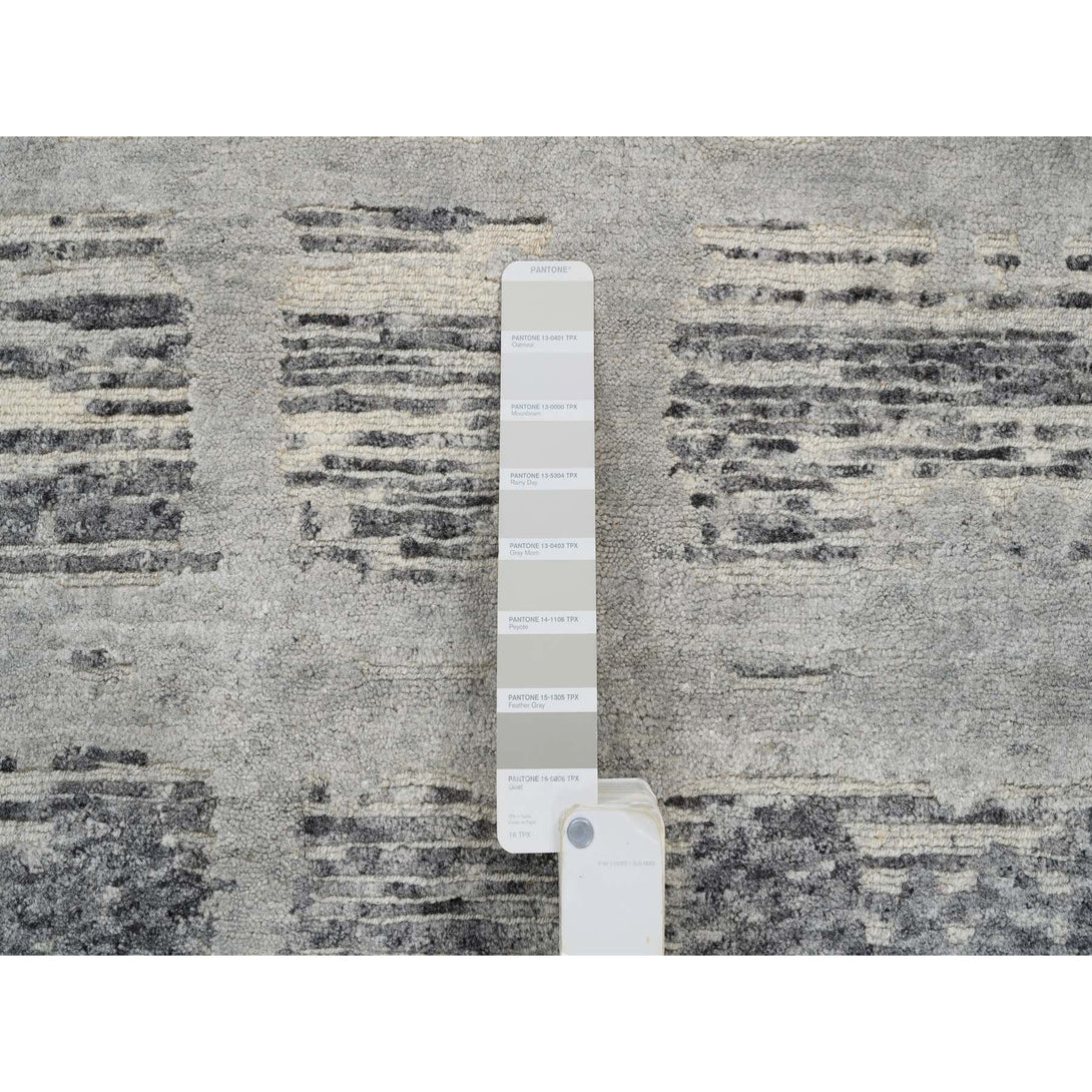 Hand Knotted Neutral Modern Rectangle Doormat > Design# CCSR64237 > Size: 2'-1" x 3'-1"