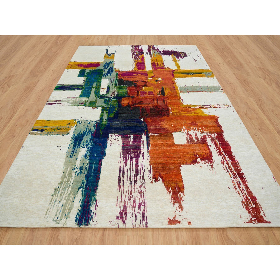 Handmade rugs, Carpet Culture Rugs, Rugs NYC, Hand Knotted Modern Area Rug > Design# CCSR65667 > Size: 9'-0" x 12'-0"