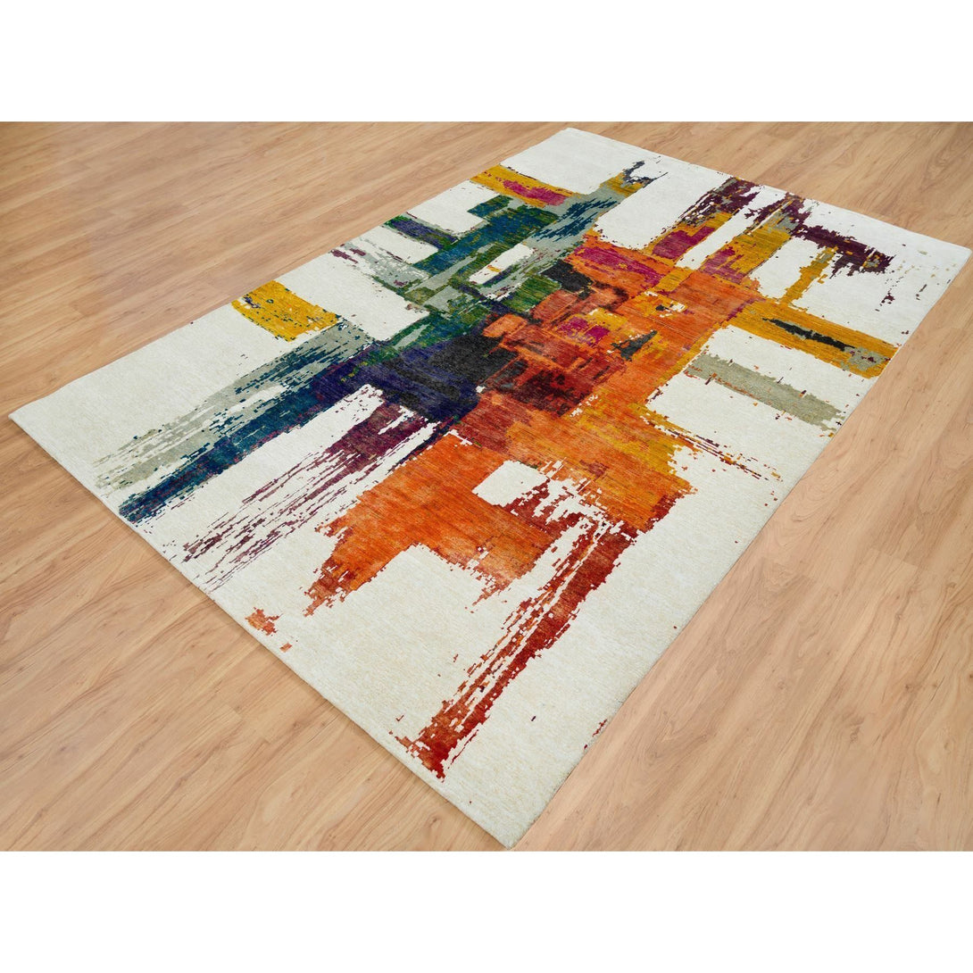 Handmade rugs, Carpet Culture Rugs, Rugs NYC, Hand Knotted Modern Area Rug > Design# CCSR65686 > Size: 6'-0" x 9'-0"