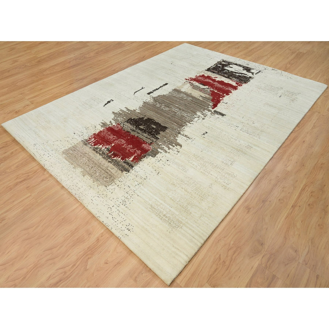 Hand Knotted Modern Area Rug > Design# CCSR65763 > Size: 8'-3" x 11'-3"