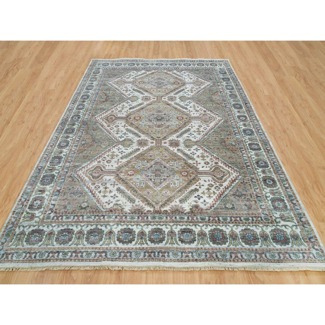 Hand Knotted Decorative Rugs Area Rug > Design# CCSR65856 > Size: 8'-10" x 11'-10"