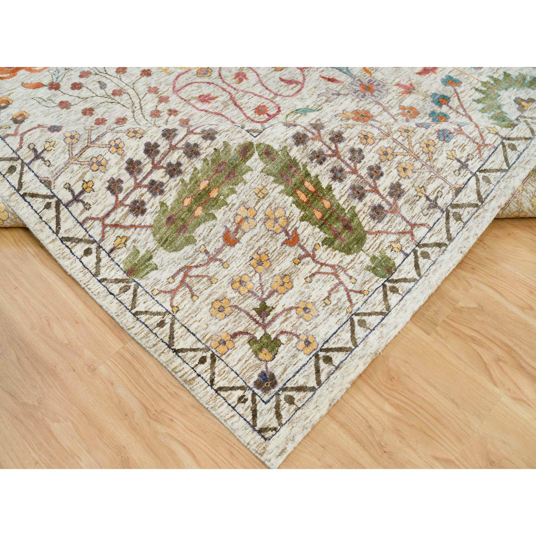 Handmade Wool and Silk Area Rug > Design# CCSR65936 > Size: 12'-1" x 15'-4"