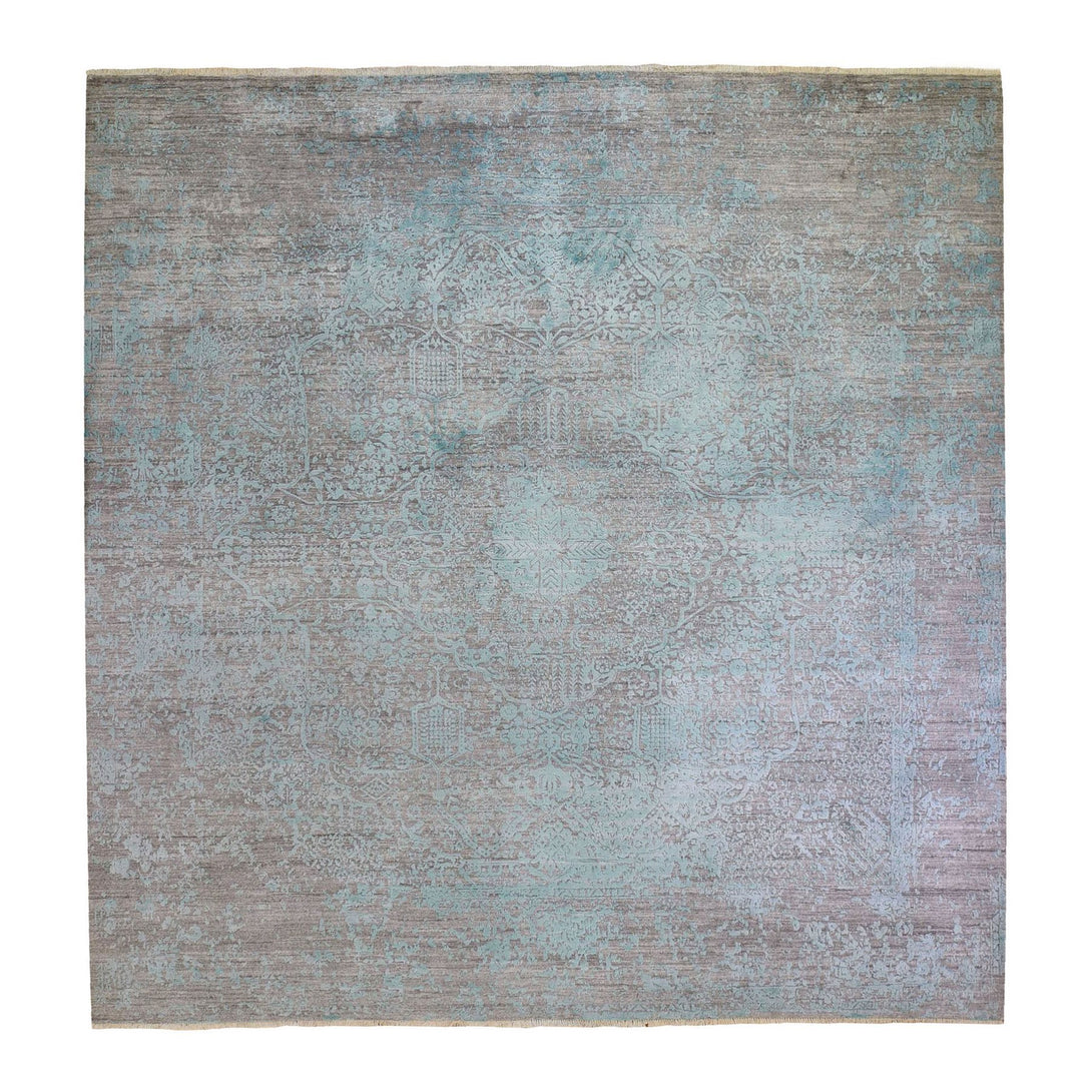 Hand Knotted Transitional Area Rug > Design# CCSR66290 > Size: 10'-0" x 10'-0"