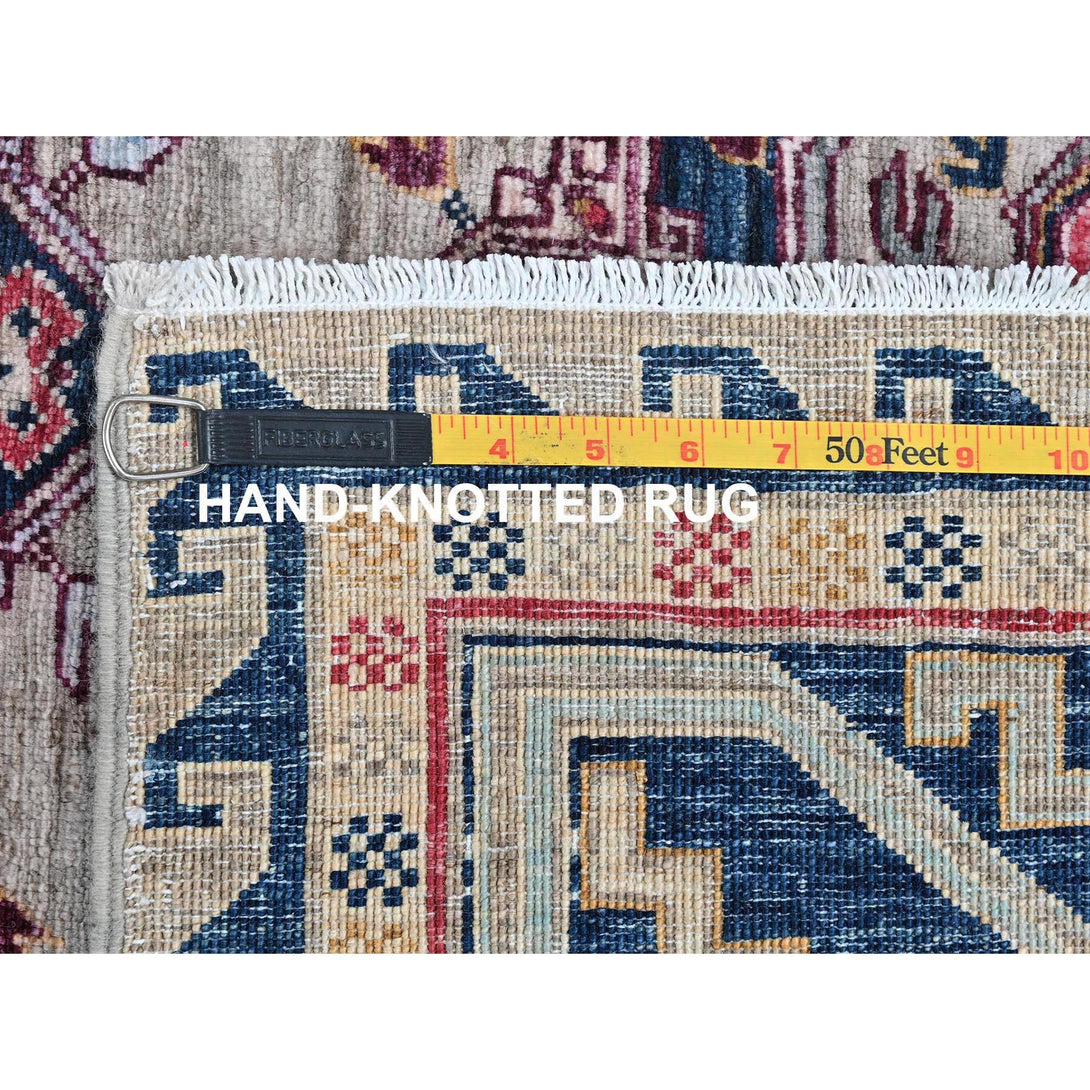 Hand Knotted Kazak Area Rug > Design# CCSR66306 > Size: 4'-1" x 5'-10"