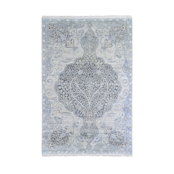 Hand Knotted Transitional Area Rug > Design# CCSR66355 > Size: 6'-0" x 9'-2"