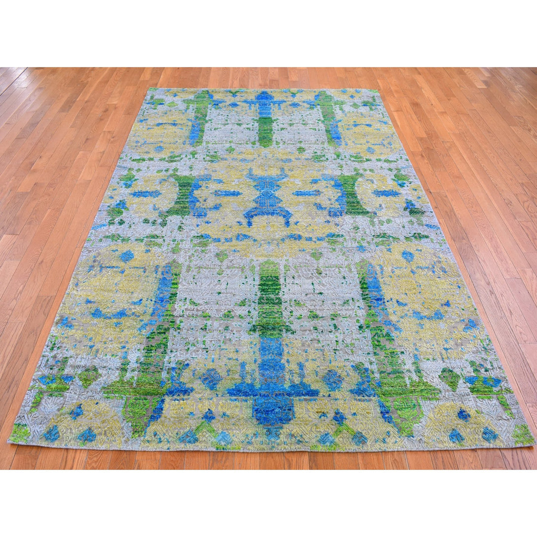 Hand Knotted Modern and Contemporary Area Rug > Design# CCSR66452 > Size: 6'-0" x 9'-4"