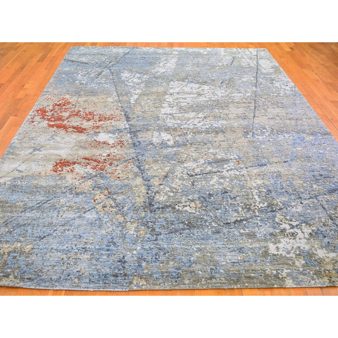 Hand Knotted Modern and Contemporary Area Rug > Design# CCSR66454 > Size: 9'-0" x 12'-1"