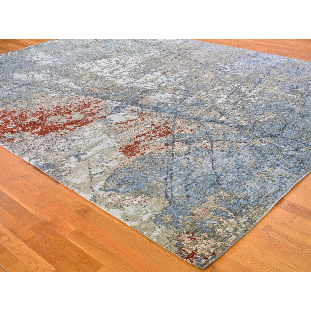 Hand Knotted Modern and Contemporary Area Rug > Design# CCSR66454 > Size: 9'-0" x 12'-1"