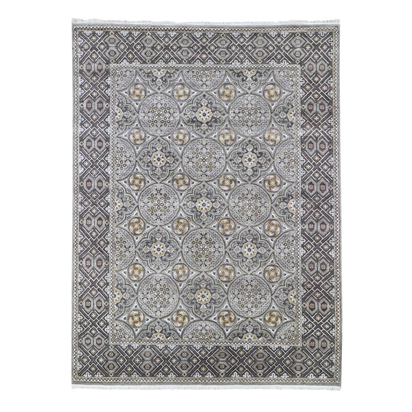 Hand Knotted Transitional Area Rug > Design# CCSR66476 > Size: 9'-1" x 12'-0"