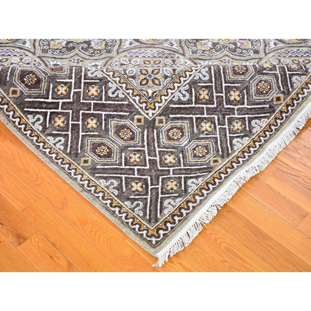 Hand Knotted Transitional Area Rug > Design# CCSR66479 > Size: 9'-0" x 12'-2"