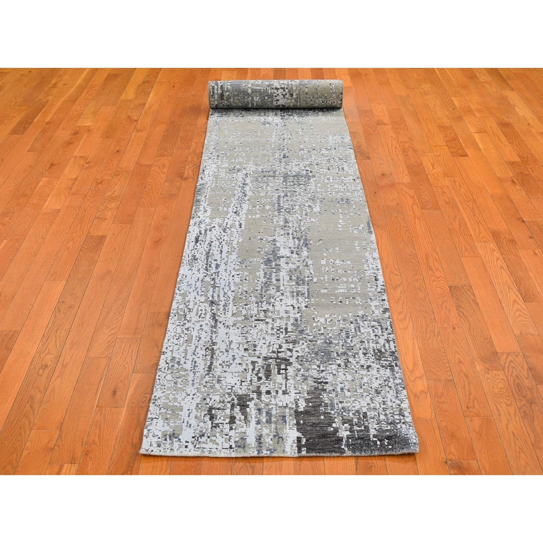 Hand Knotted Modern and Contemporary Area Rug > Design# CCSR66503 > Size: 2'-6" x 12'-0"