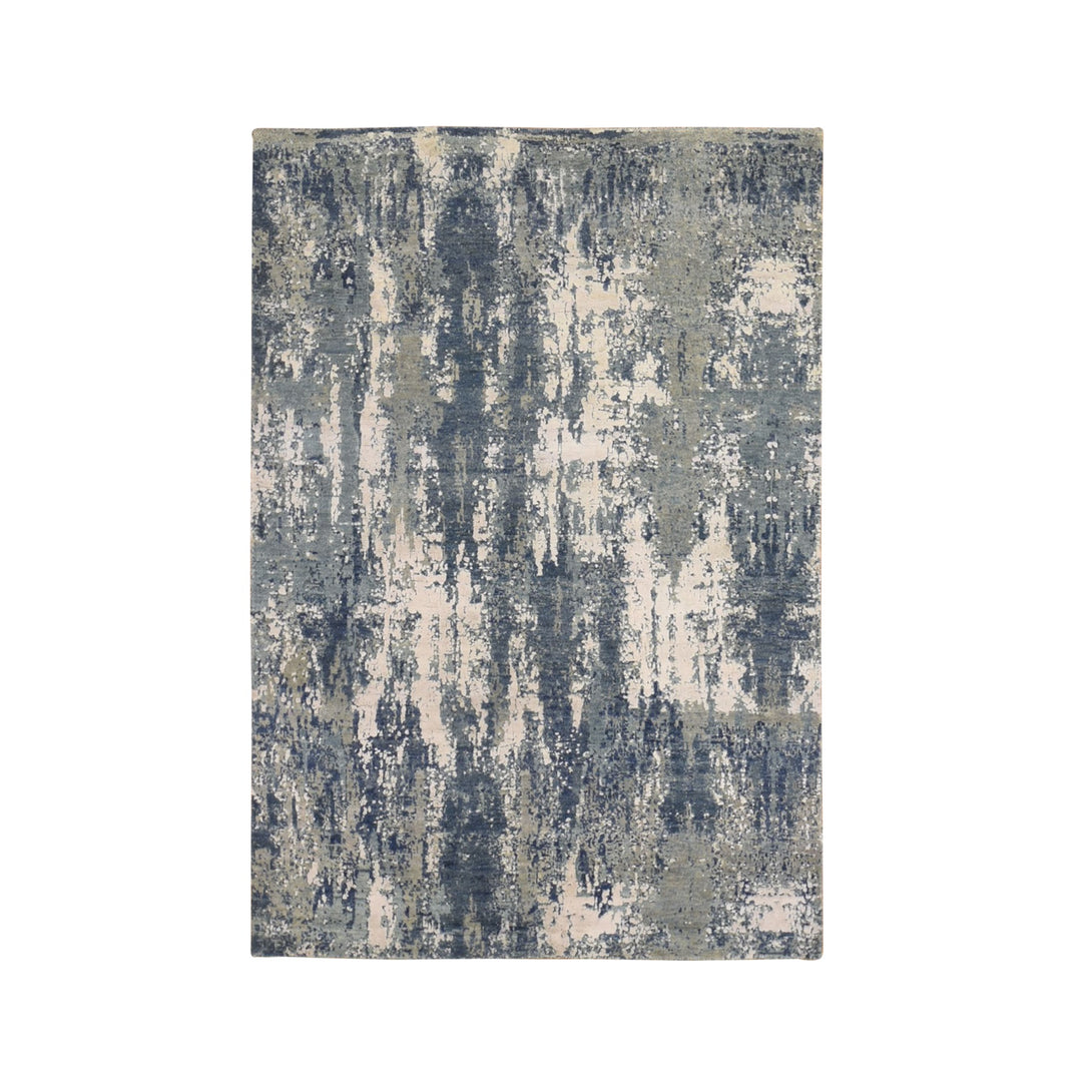 Hand Knotted Modern and Contemporary Area Rug > Design# CCSR66519 > Size: 4'-1" x 6'-0"