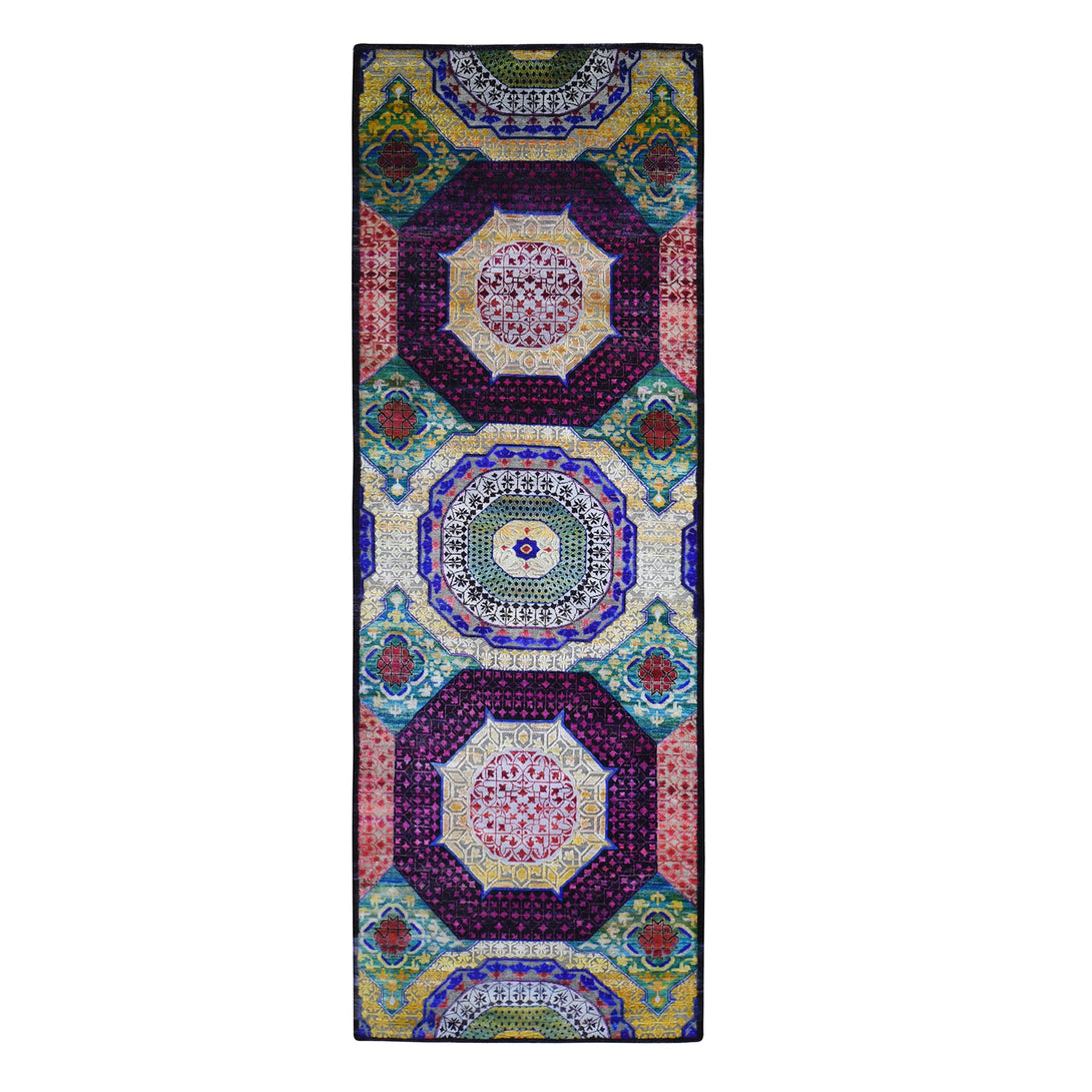 Hand Knotted Modern and Contemporary Area Rug > Design# CCSR66544 > Size: 4'-1" x 12'-3"