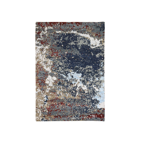 Hand Knotted Modern and Contemporary Area Rug > Design# CCSR66567 > Size: 4'-1" x 6'-1"