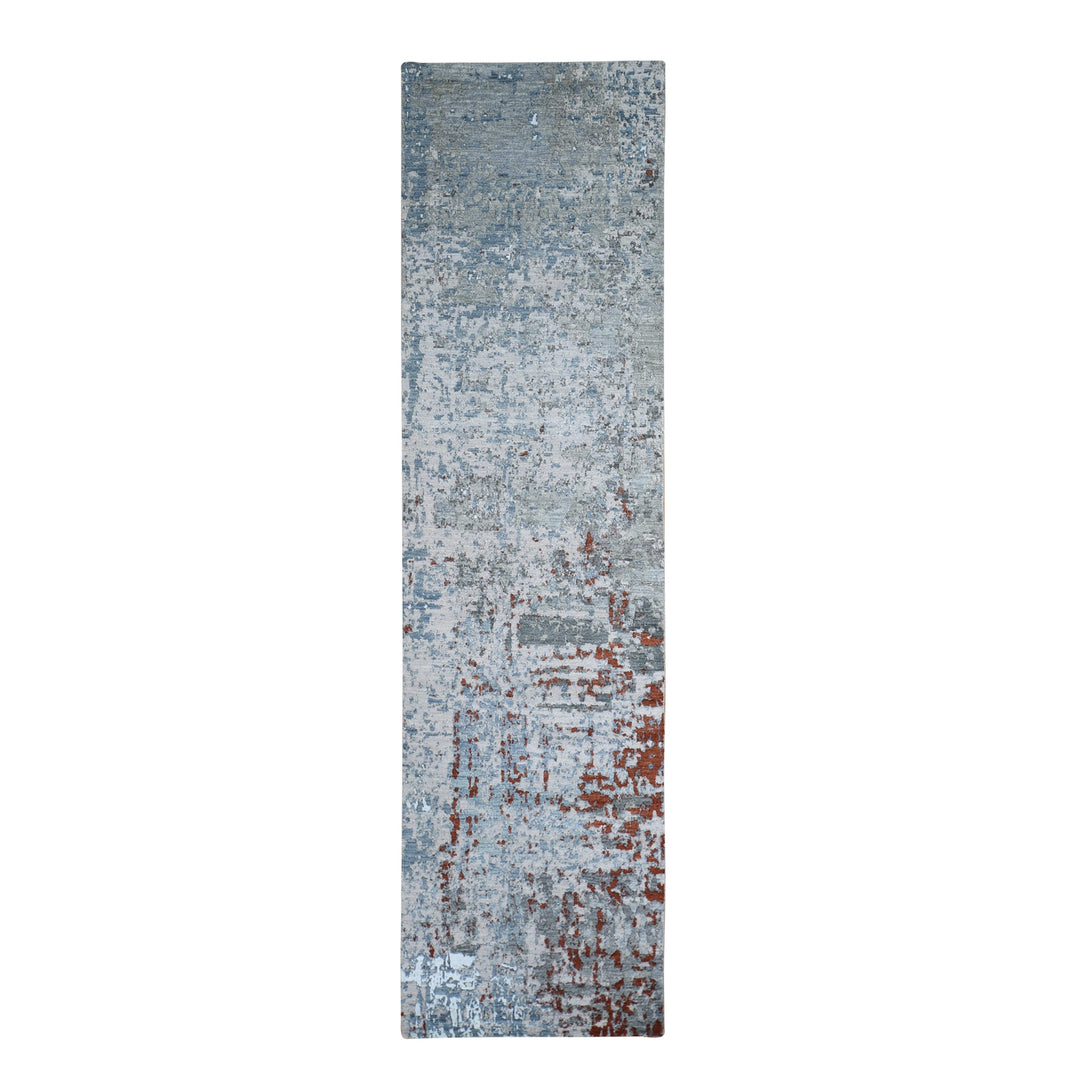 Hand Knotted Modern and Contemporary Runner > Design# CCSR66570 > Size: 2'-6" x 10'-2"