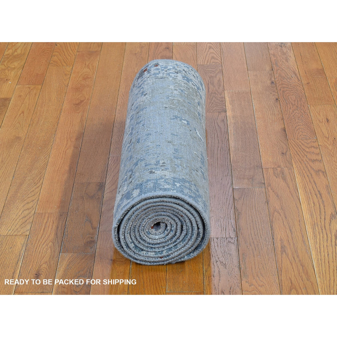 Hand Knotted Modern and Contemporary Runner > Design# CCSR66570 > Size: 2'-6" x 10'-2"
