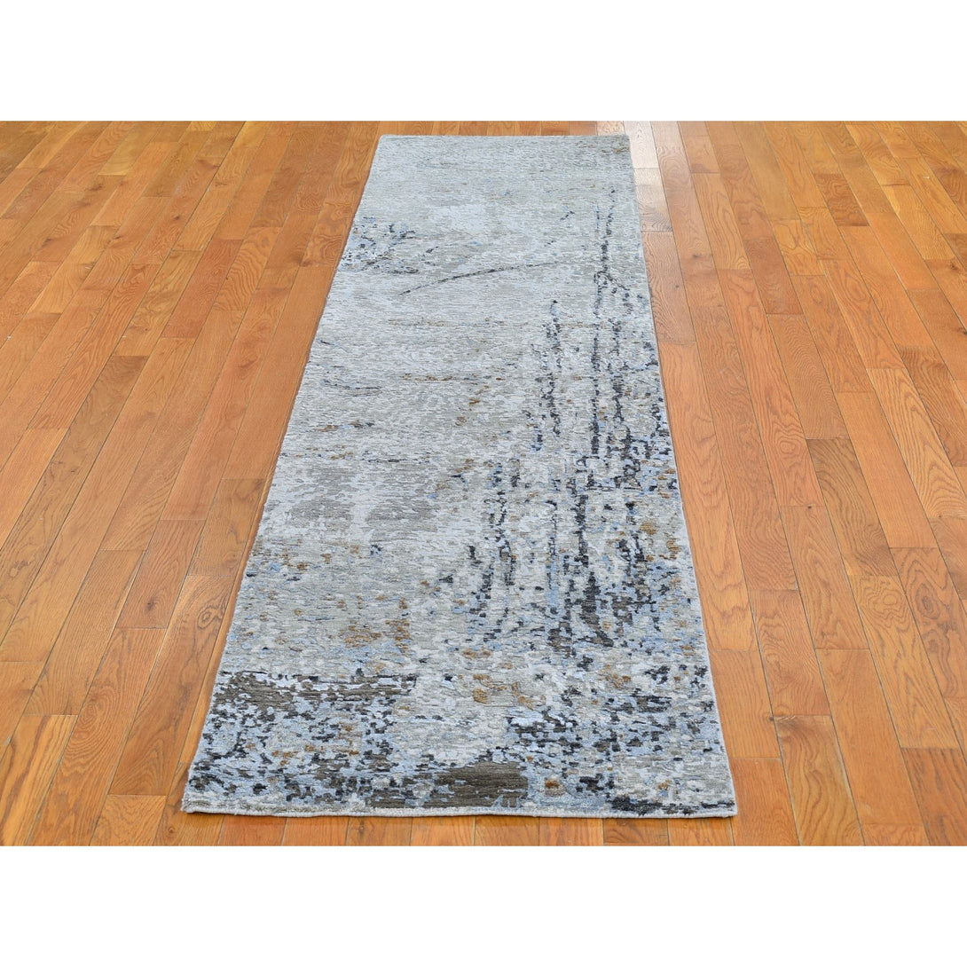 Hand Knotted Modern and Contemporary Area Rug > Design# CCSR66580 > Size: 2'-5" x 10'-2"