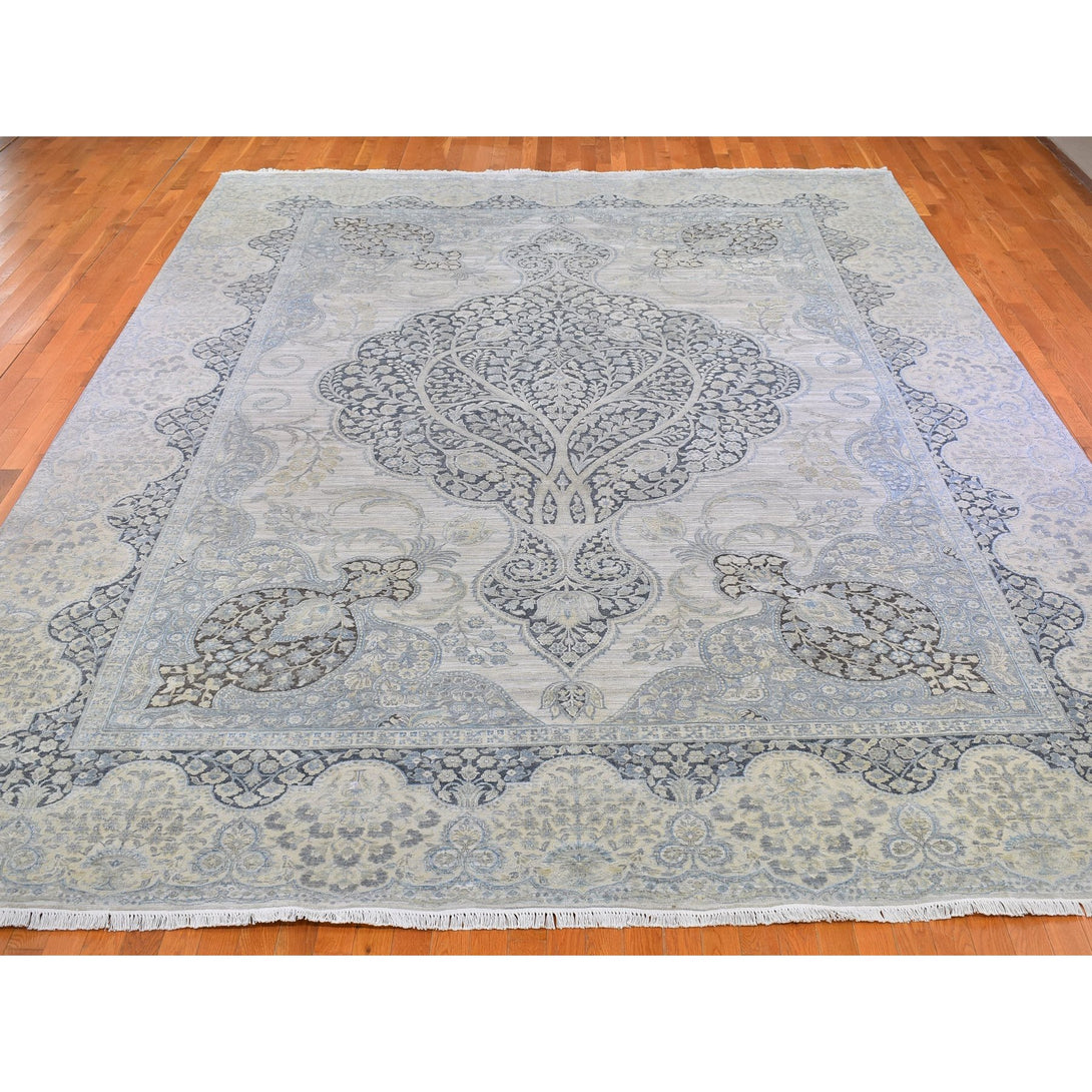 Hand Knotted Transitional Area Rug > Design# CCSR66735 > Size: 11'-10" x 16'-0"