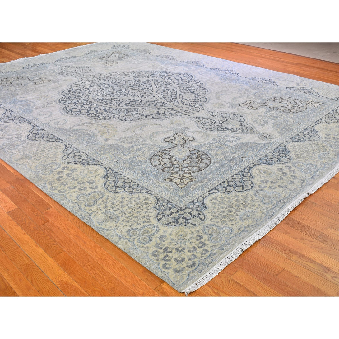 Hand Knotted Transitional Area Rug > Design# CCSR66735 > Size: 11'-10" x 16'-0"