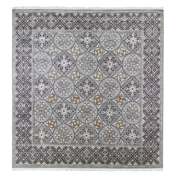 Hand Knotted Transitional Area Rug > Design# CCSR66736 > Size: 10'-0" x 10'-0"