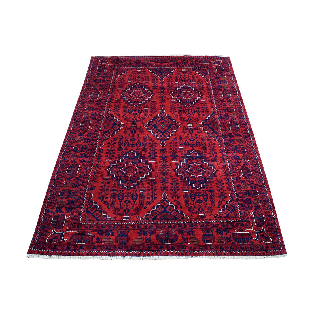 Hand Knotted Tribal Area Rug > Design# CCSR67806 > Size: 4'-1" x 6'-3"