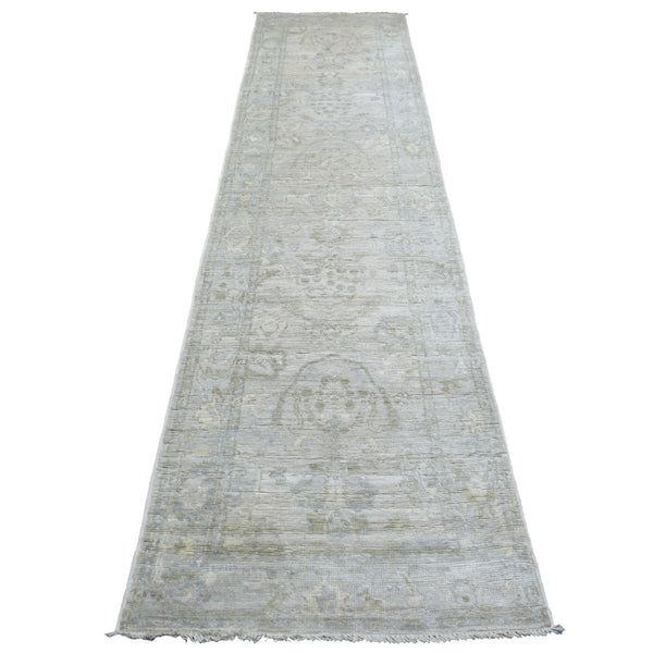 Hand Knotted Oushak And Peshawar Rectangle Runner > Design# CCSR69887 > Size: 2'-8" x 11'-6"