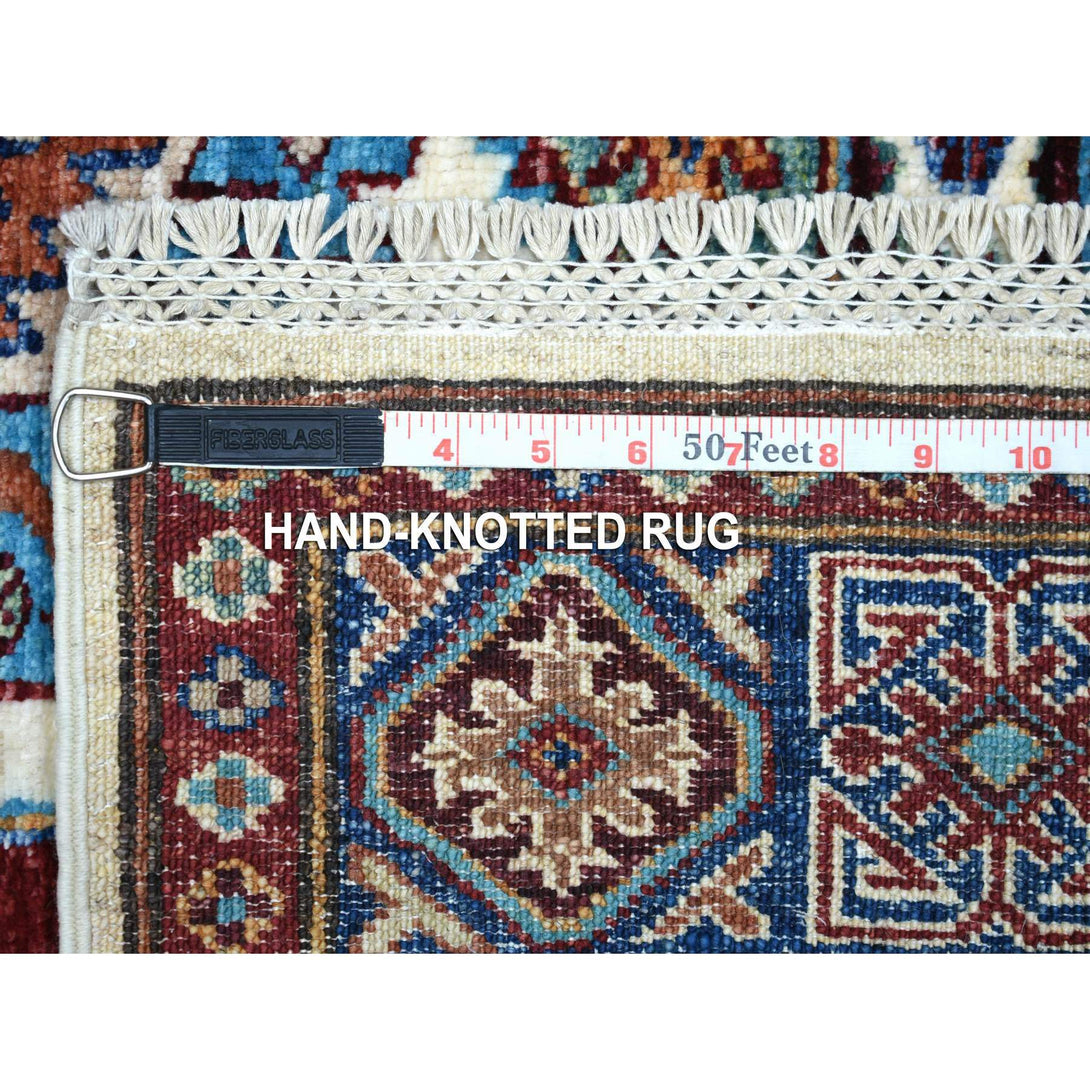 Handmade Kazak Area Rug > Design# CCSR71687 > Size: 4'-1" x 5'-8"