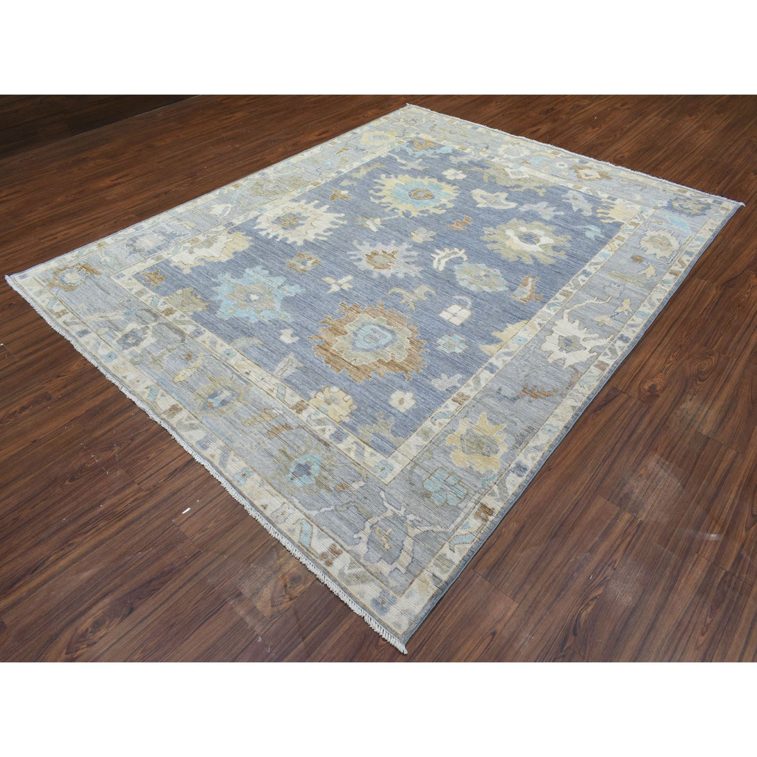 Hand Knotted Oushak And Peshawar Rectangle Area Rug > Design# CCSR72350 > Size: 7'-9" x 9'-8"