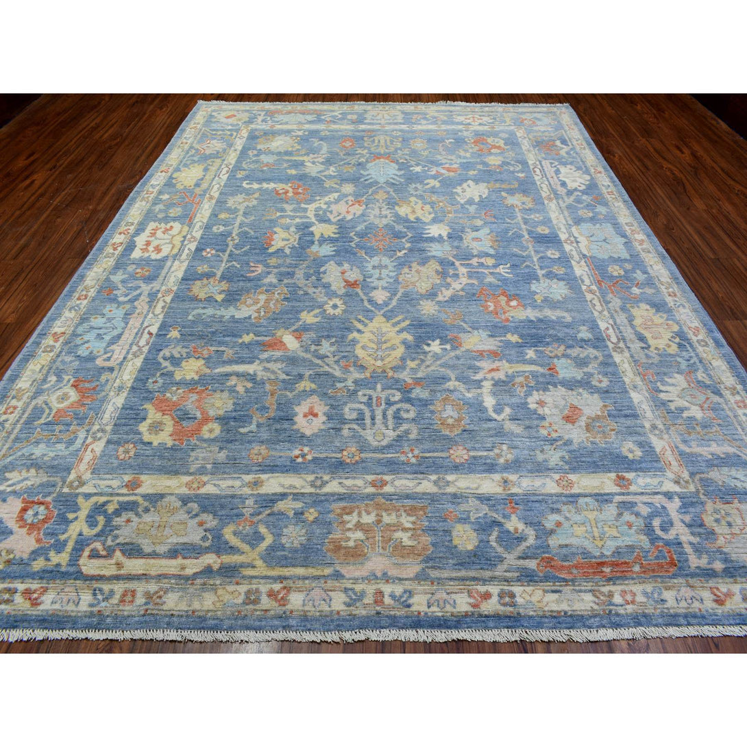 Hand Knotted Oushak And Peshawar Rectangle Area Rug > Design# CCSR72506 > Size: 9'-0" x 12'-0"