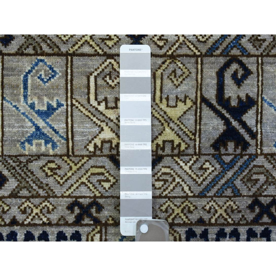 Hand Knotted Afghan Esrasi Rectangle Runner > Design# CCSR73007 > Size: 4'-0" x 9'-9"