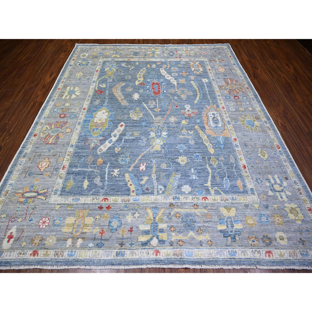 Hand Knotted Oushak And Peshawar Rectangle Area Rug > Design# CCSR73347 > Size: 8'-0" x 9'-6"