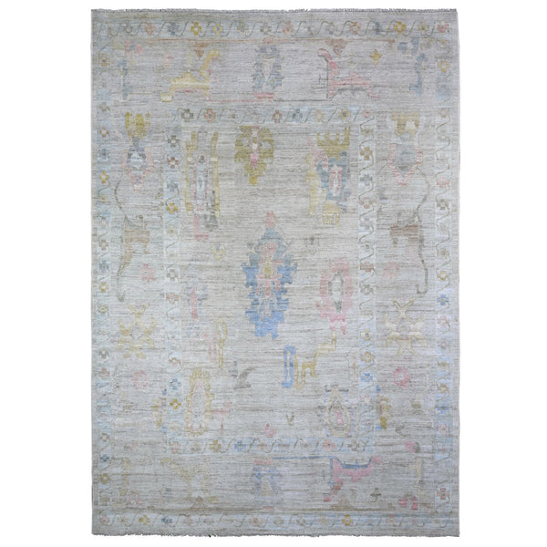 Hand Knotted Oushak And Peshawar Rectangle Area Rug > Design# CCSR74993 > Size: 9'-10" x 13'-8"