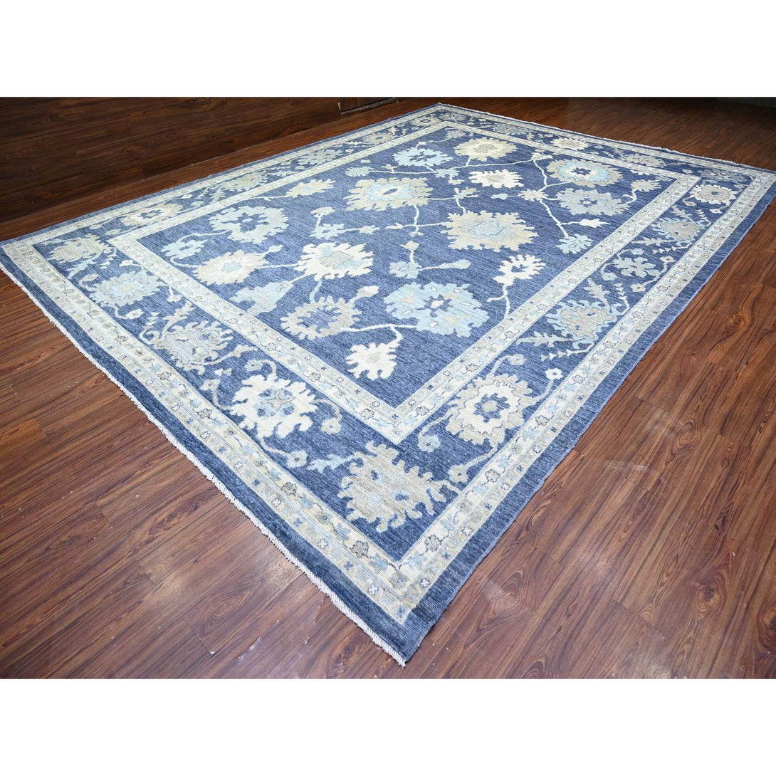 Hand Knotted Oushak And Peshawar Rectangle Area Rug > Design# CCSR74999 > Size: 12'-1" x 15'-7"