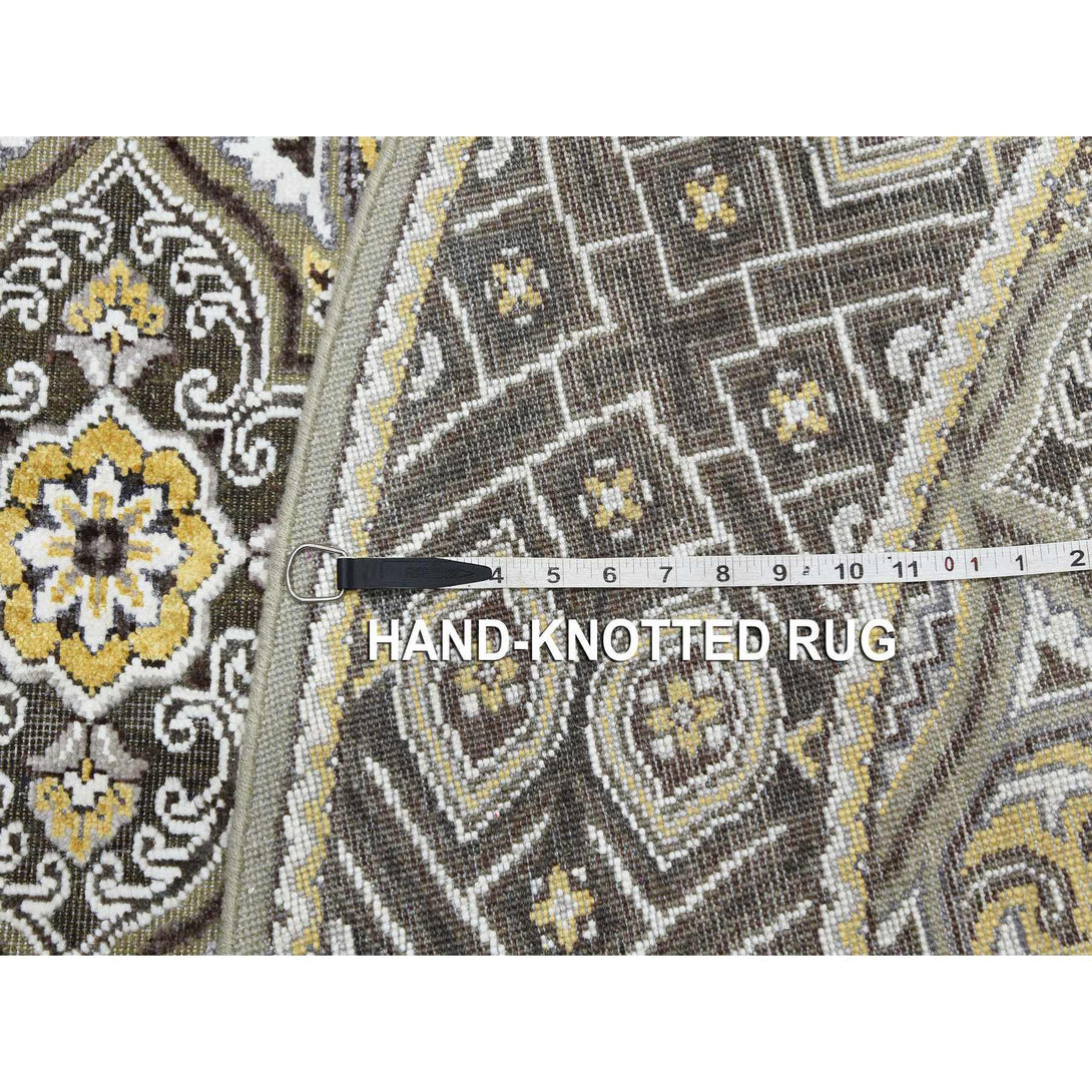 Handmade Ikat And Suzani Design Area Rug > Design# CCSR75129 > Size: 6'-2" x 6'-2"