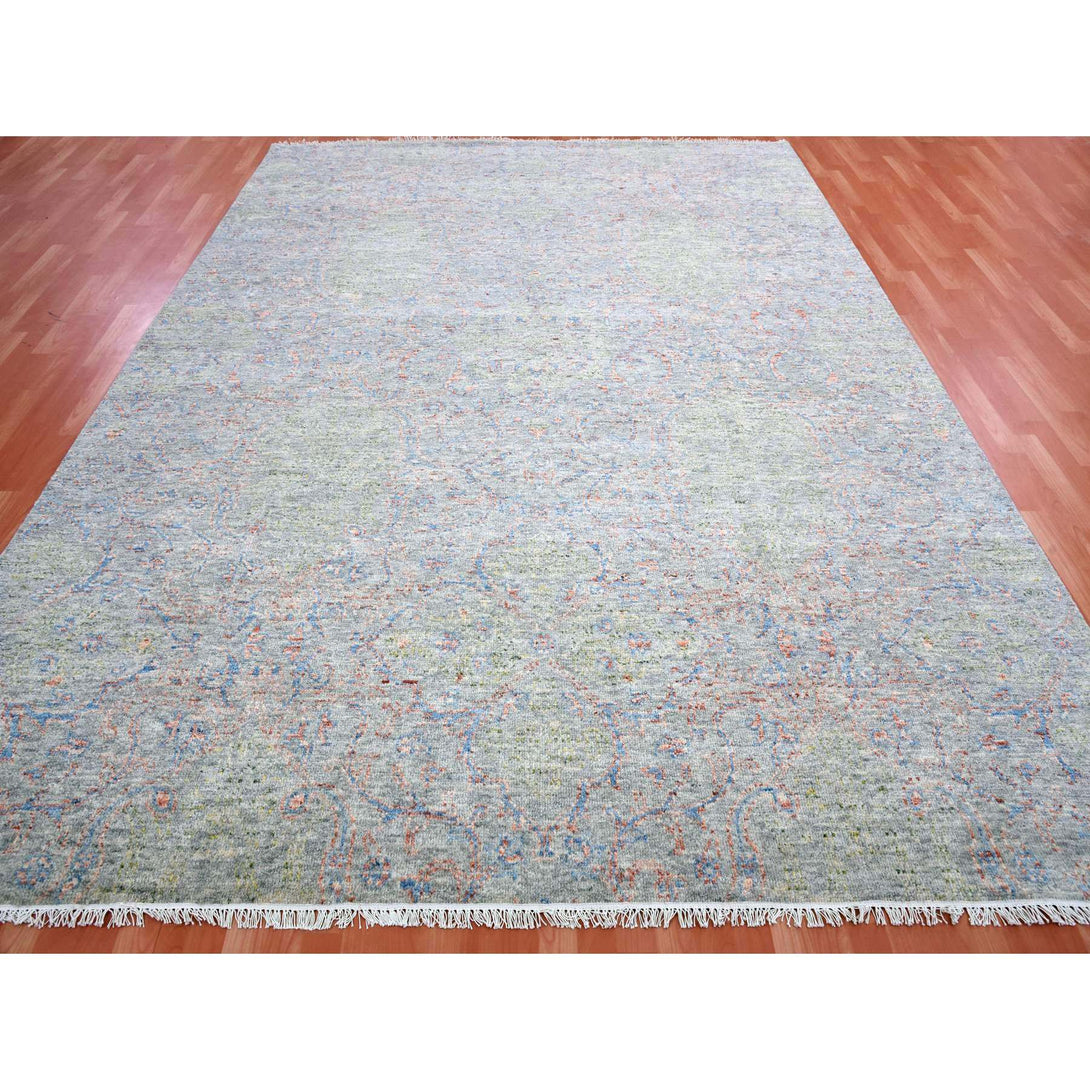 Hand Knotted Decorative Rugs Area Rug > Design# CCSR75303 > Size: 9'-1" x 12'-1"