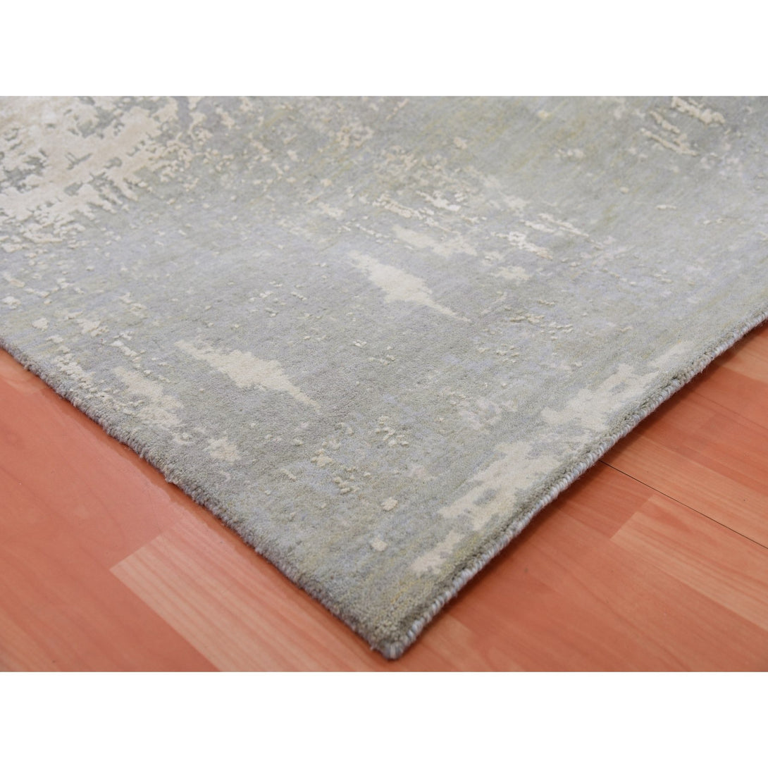 Hand Knotted Neutral Modern Rectangle Area Rug > Design# CCSR75334 > Size: 10'-0" x 14'-2"